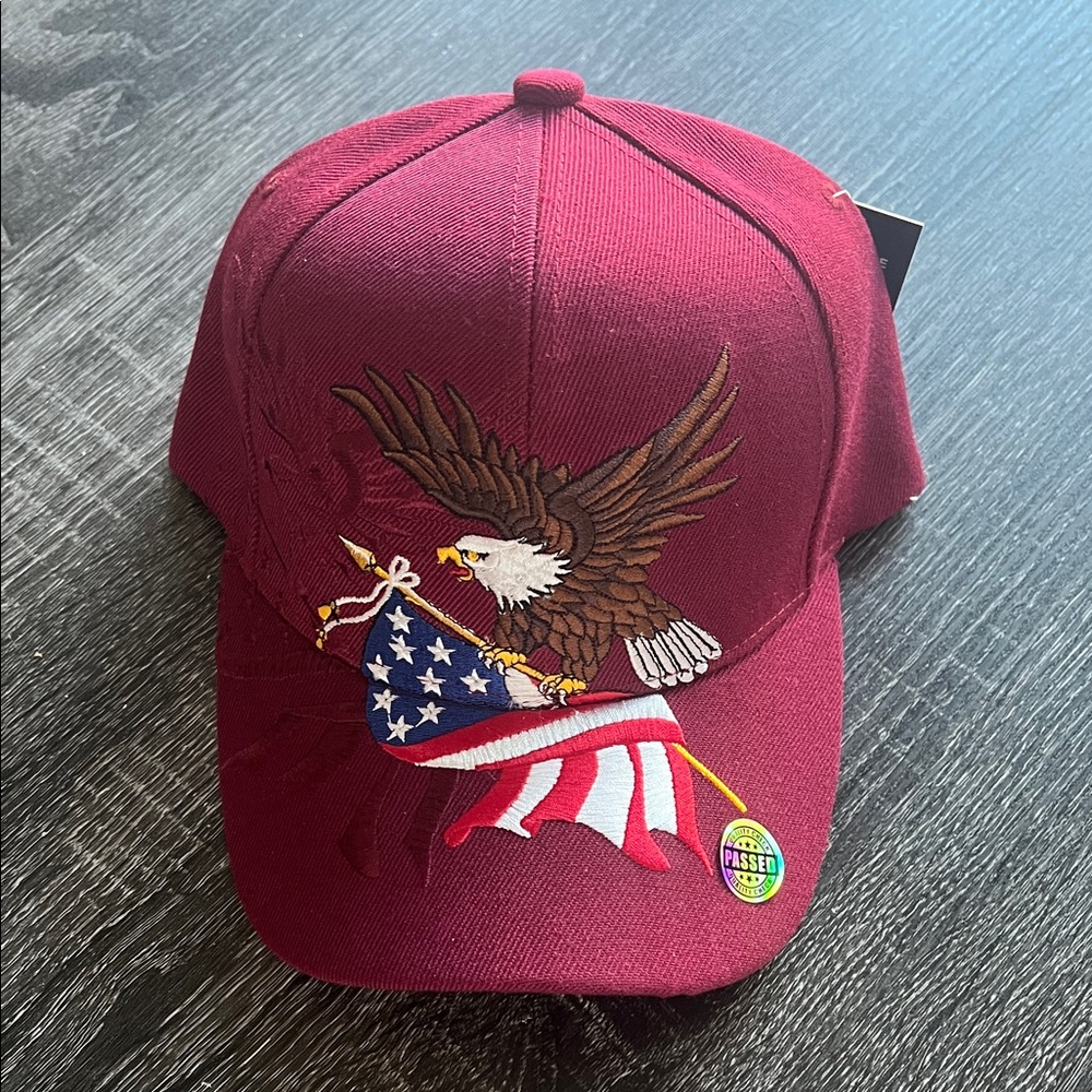 Maroon Eagle Embroidered Cap